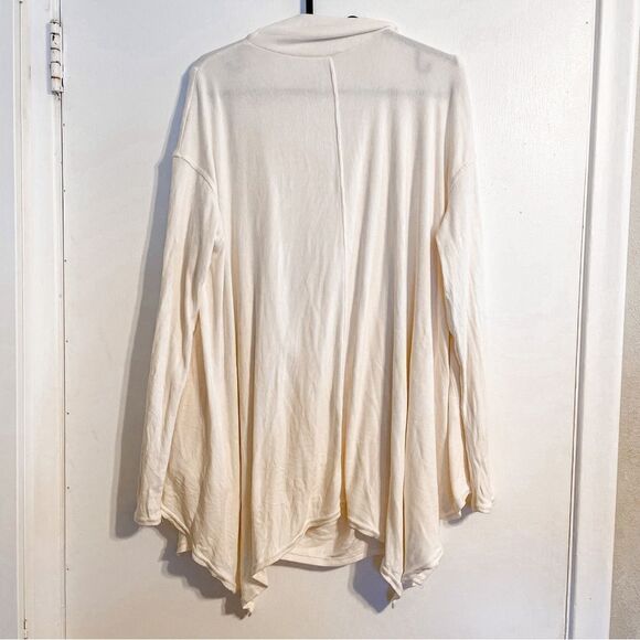 Free People Romy Ribbed Bell Bottom Draped Sweater Set Ivory XS - Picture 10 of 13